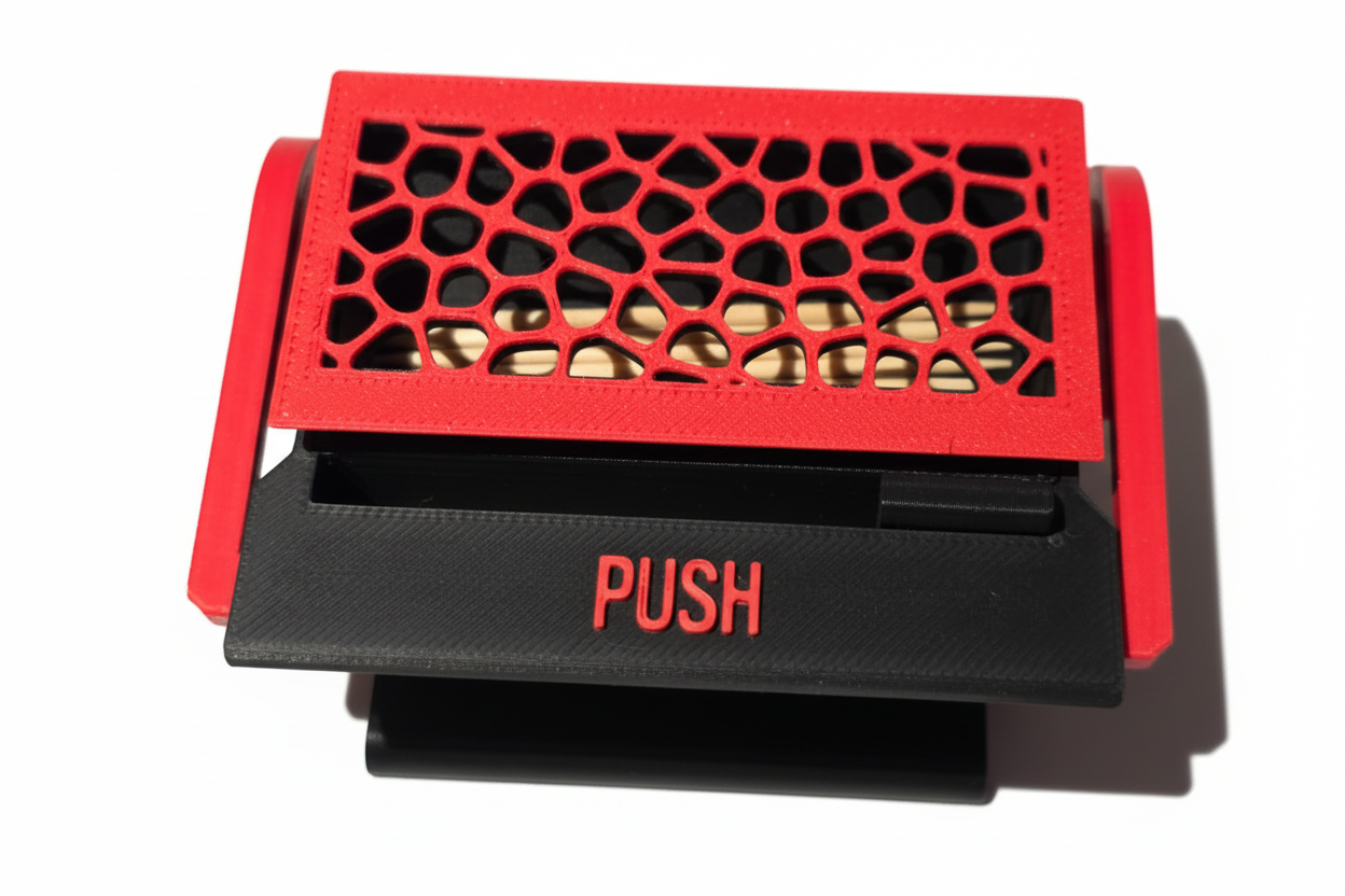 Organizador de Secretária 3D - Detalhe Frontal