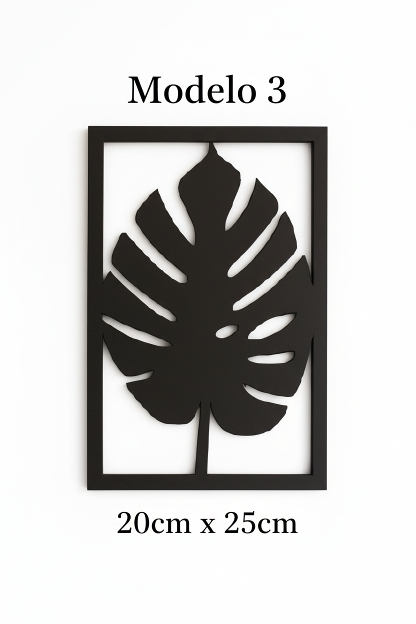 Modelo 3 - Arte de Parede Geométrica 3D - 20cm x 25cm