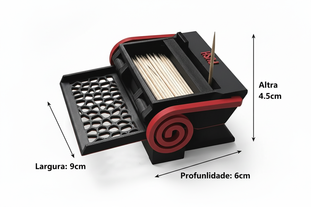 Organizador de Secretária 3D - Dimensões