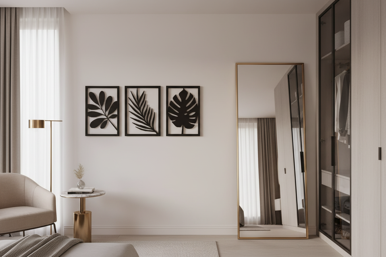 Lábios em quarto moderno