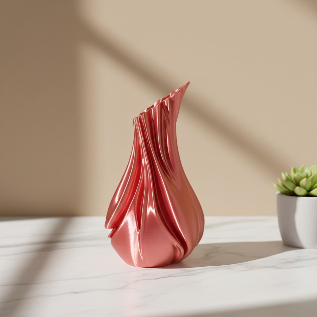 Vaso Espiral em Ambiente Minimalista