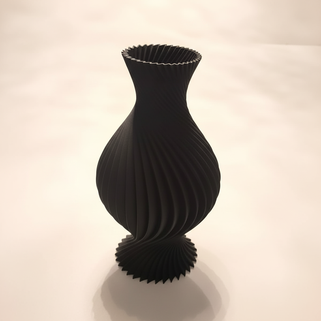 Vaso geométrico preto - vista principal